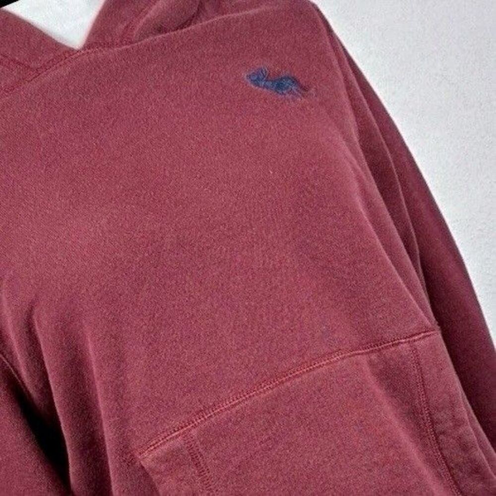 Abercrombie & Fitch Hoodie Men’s XL Maroon Pullover Moose Logo Sweatshirt